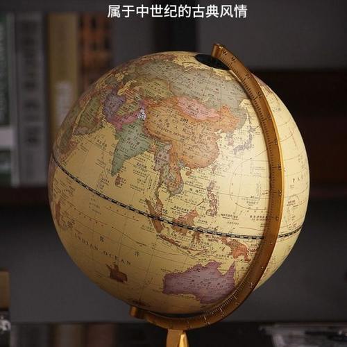 高清复古地球仪2024新款台灯中号32cm学生用3d立体悬浮办公室摆件