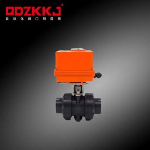 UPVC电动球阀PVC球阀PPH电动阀220伏24伏电压塑料球阀220V24V380V