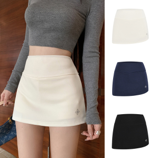 MosesQueen魔西女王侧开叉运动半身裙女不规则高腰a字包臀短裙裤