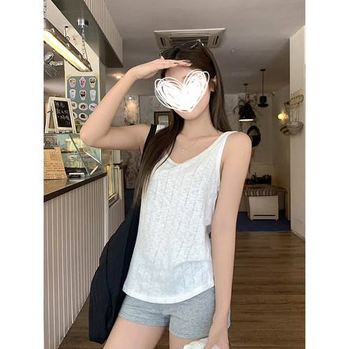 慵懒纯棉吊带背心女外穿无袖上衣