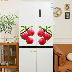 苹果防水贴纸冰箱装饰自粘贴画餐厅橱柜玻璃门贴玻璃窗户防水墙贴
