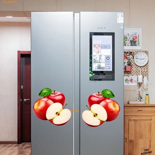 苹果防水贴纸冰箱装饰自粘贴画餐厅橱柜玻璃门贴玻璃窗户防水墙贴