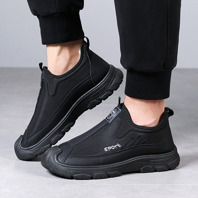 一脚蹬懒人鞋加绒保暖老北京棉鞋