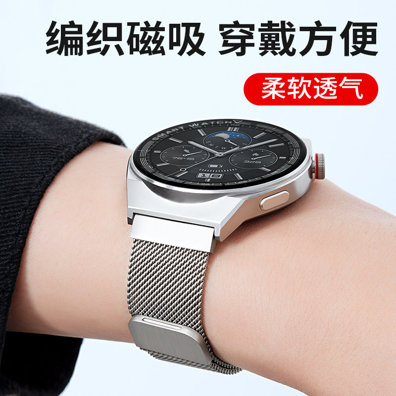 适用GT6华为手表带米兰尼斯磁吸图片