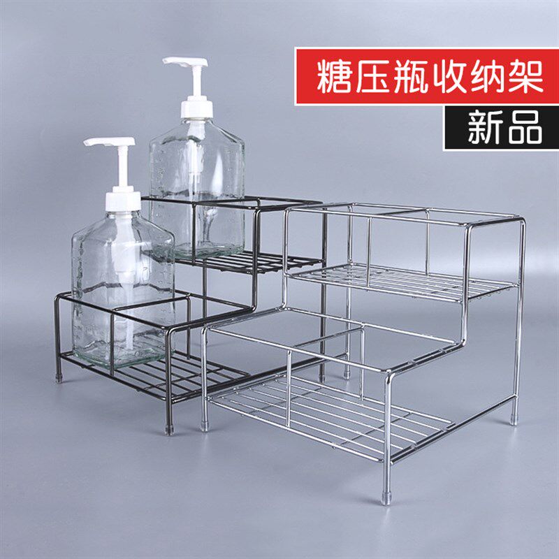咖啡厅收纳整理架l糖压瓶架子四瓶六瓶糖压瓶架糖浆展示架咖啡架