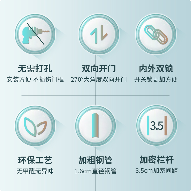 宠物围栏防猫门栏狗狗栅栏免打孔拦猫咪神器安全防护栅栏猫咪防跳