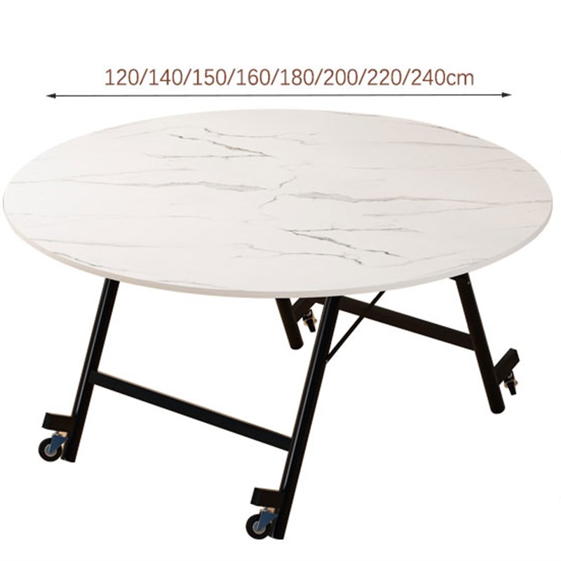 折叠桌子圆餐桌家用小户型简易收纳客厅饭桌餐厅大排档吃饭桌圆桌