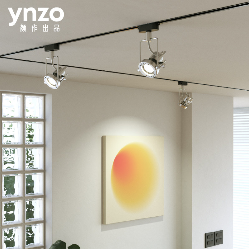 客厅无主灯走廊天花灯电视背景墙导轨灯可调角度明S装轨道射灯LED