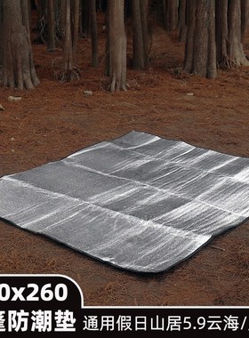 假日山居5.9云海/屋脊6帐篷防潮垫2.3*2.6米双面铝膜230260地布