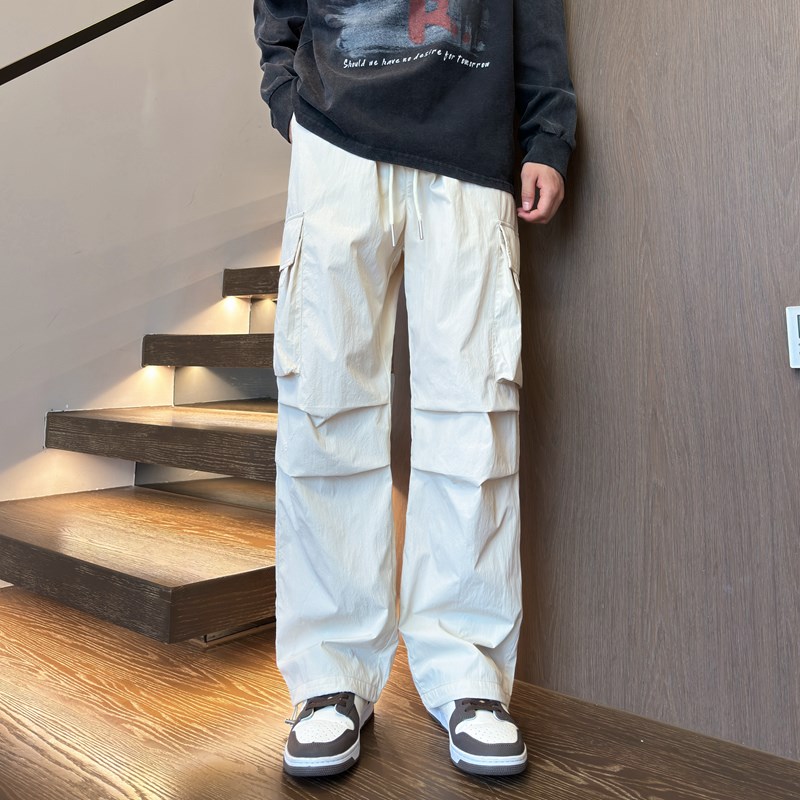 190加长款夏季薄款宽松休闲工装裤男2025年新款高个子伞兵裤120cm