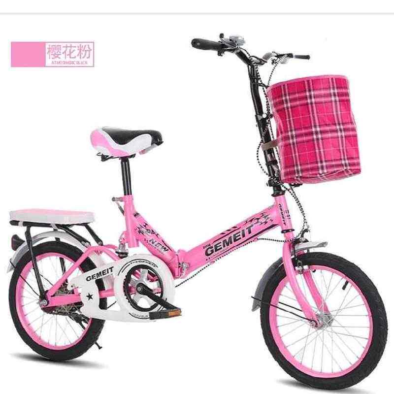 自行车女成年女士折叠中号变速超轻便携大童10岁带减震小型