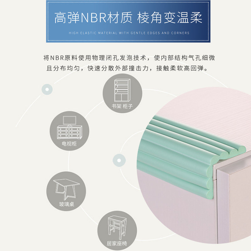 幼儿园儿童防撞条n护角防磕碰包边墙贴防护软包墙角保护海绵垫