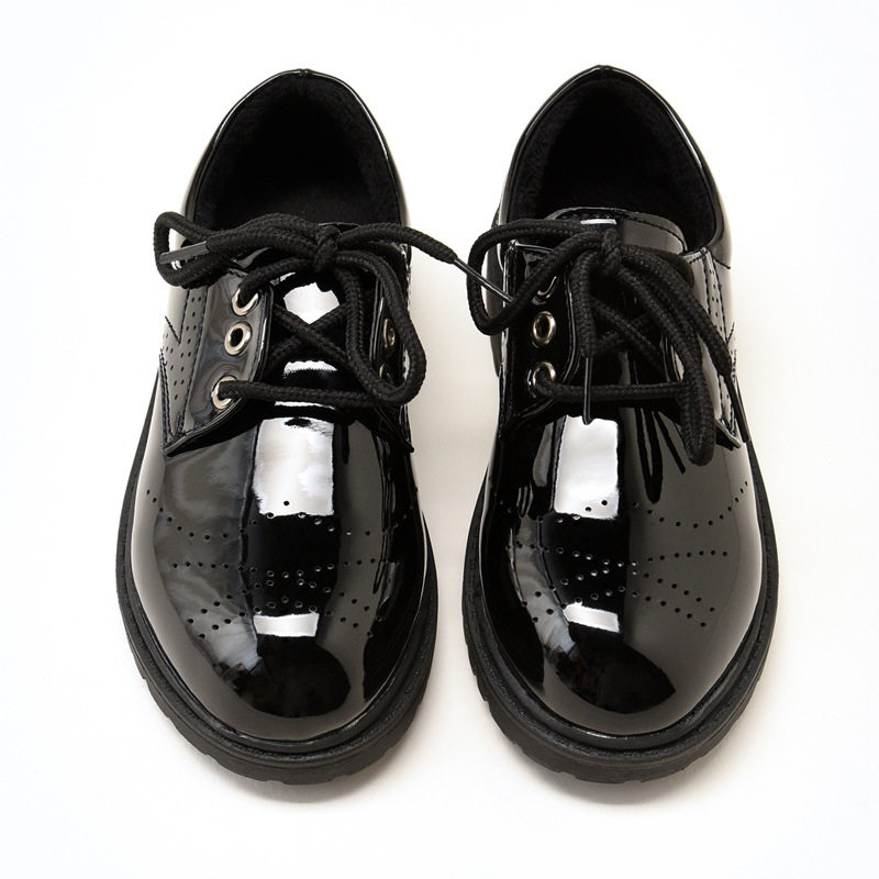 男童皮鞋黑色软底春秋鞋子儿童英伦表演鞋大童韩版男孩学生演出鞋