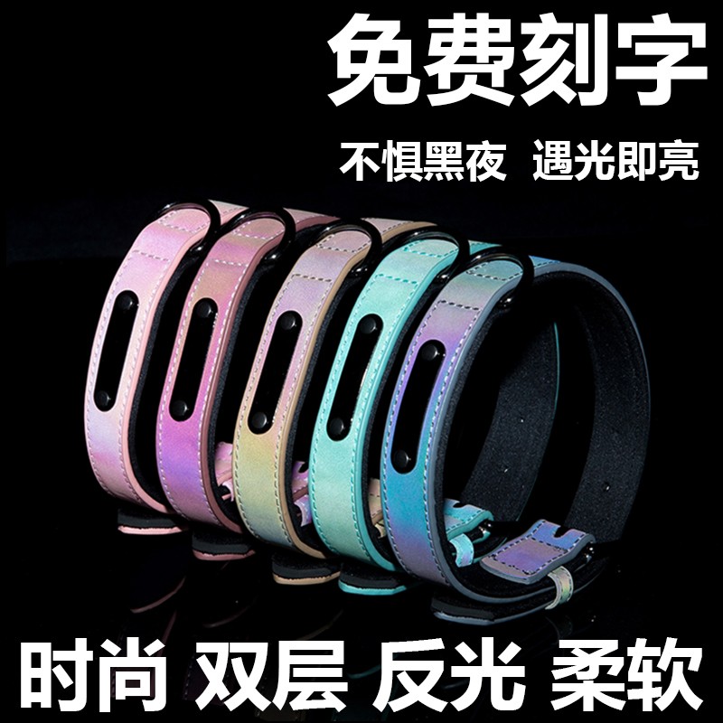 发光狗狗项圈刻字防丢狗牌u定制脖圈小型犬中型大型犬宠物金毛颈