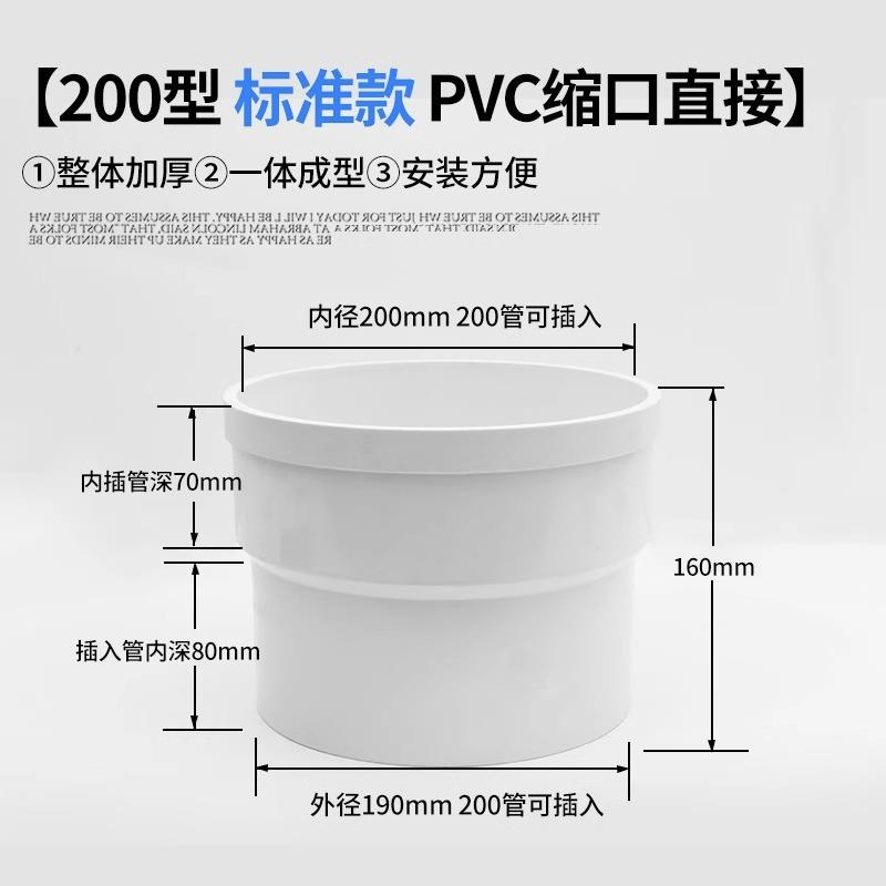50/75/110pvc内外插大小直接延长接头排水下水管缩口内插承插新款