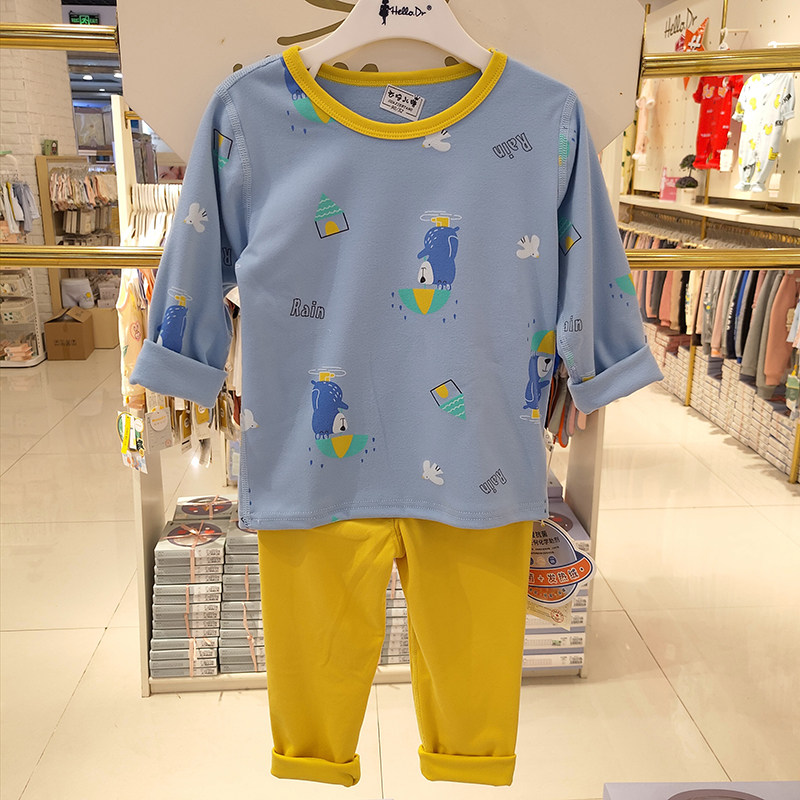 儿童秋衣卫生裤套装男q女小童加厚德绒发热衣秋冬季小中童宝宝睡