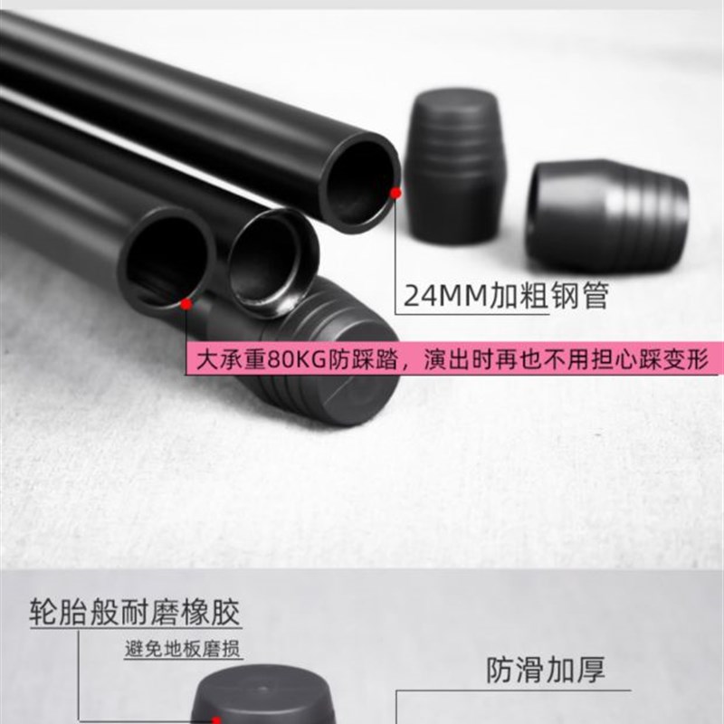 舞台手压式话筒支架锌合金加重加厚落地麦克风架直播电容麦架