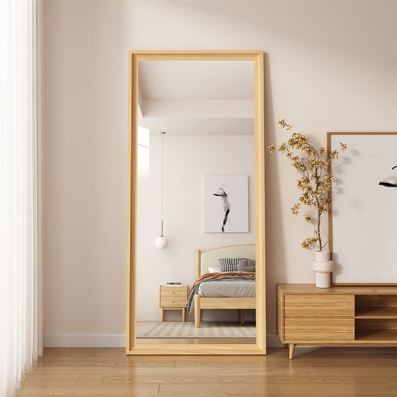 北欧风穿衣镜全身镜挂墙法式家用卧室落地镜服装店试衣镜复古镜子