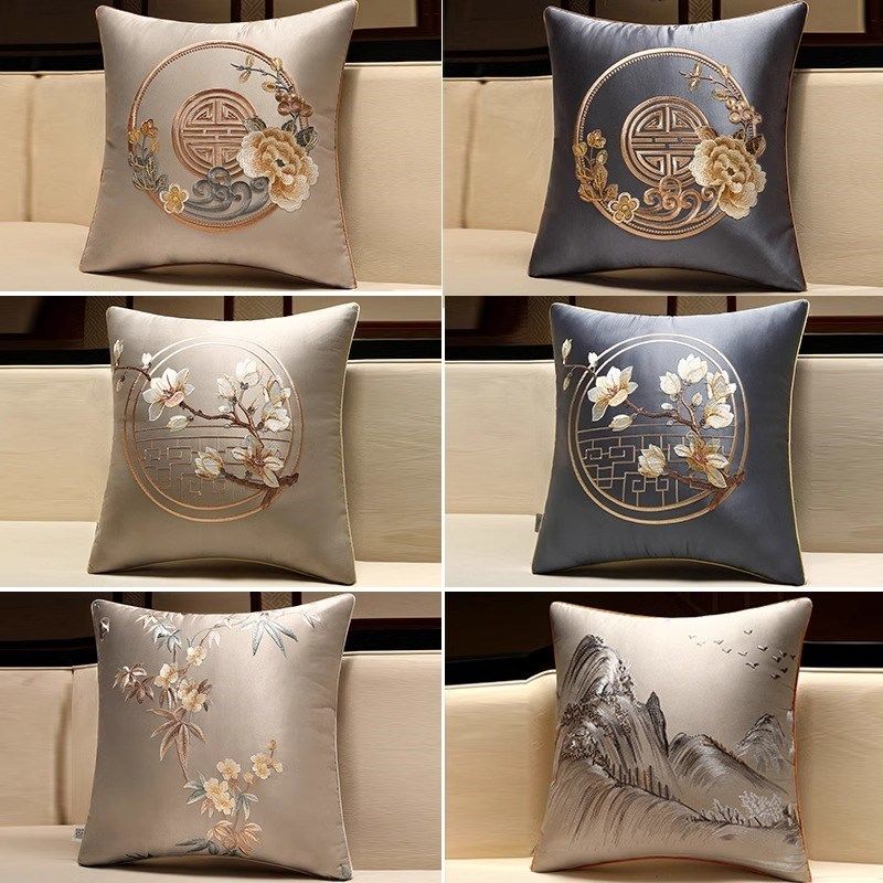中国风抱枕靠垫大靠背垫新中式抱枕沙发客厅轻奢高级感床头靠枕套