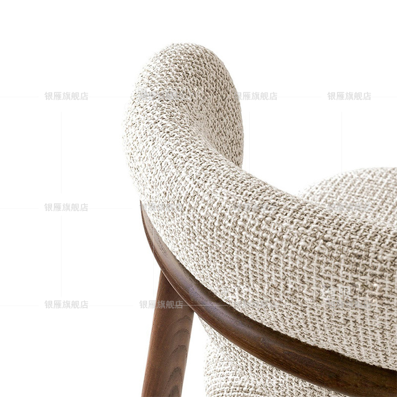 家用实木高脚椅吧椅酒吧椅岛台椅设计师样品屋展示中心洽谈椅子吧