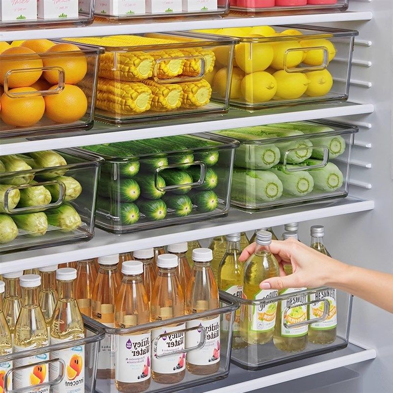 佳帮手透明冰箱收纳盒水果蔬菜食品整理盒储物筐无盖收纳神器