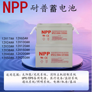 耐普npp直流屏胶体蓄电池NPG12V-17A33A50A100A150A250AH消防应急