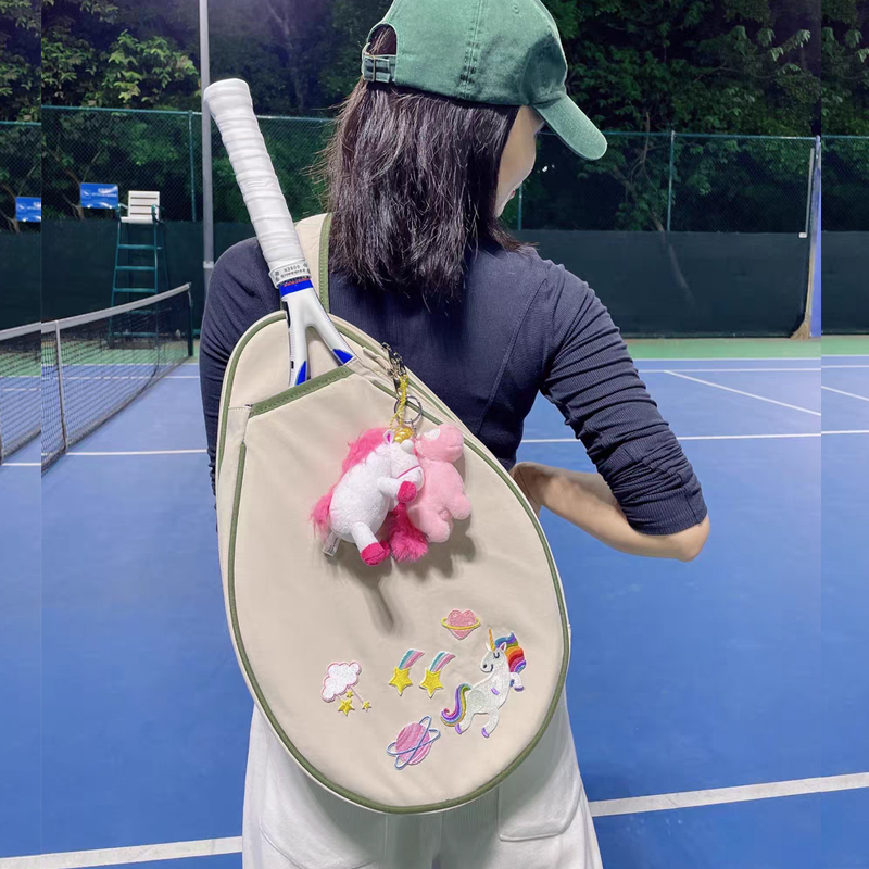网球包单肩斜挎背包202s2新款潮韩国青少年男女便携羽毛球包2支装