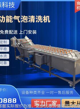 全自动淋式瓜果泡清洗喷机 辣椒清气泡清机 不气锈钢果蔬洗清UTY