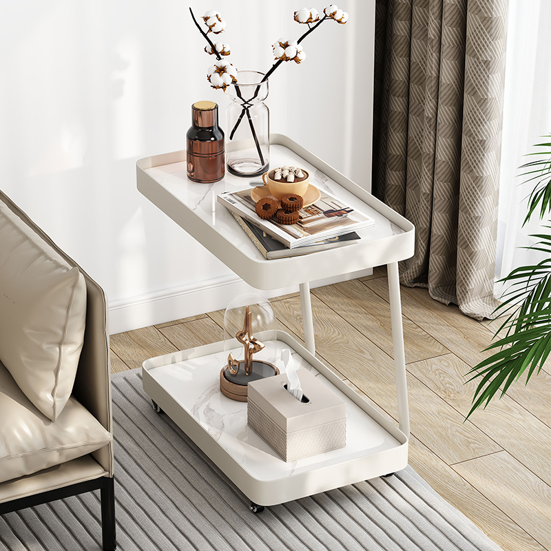 2024新款可h移动边几沙发旁窄侧边柜茶几小推车创意轻奢床头置物
