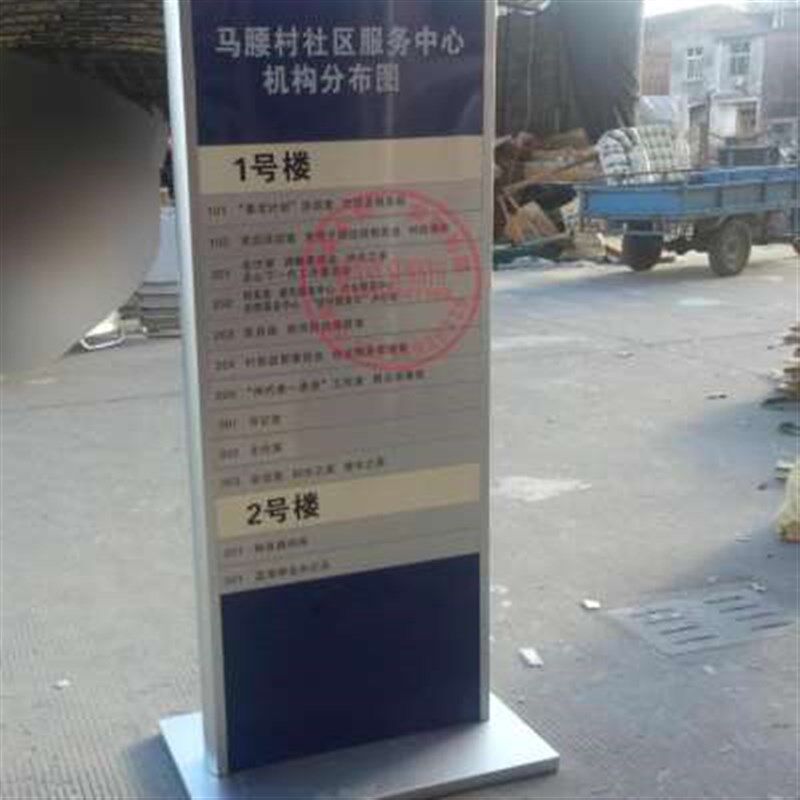 新款新款双面弧形铝合金型材落地立式大堂楼层索引指示导向牌可更