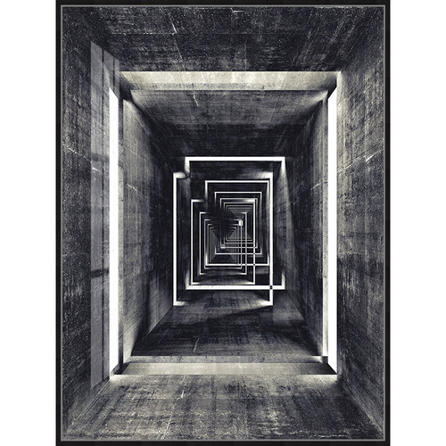 现代建筑工业风装饰画光线几何抽象摄影图案壁画黑白时尚艺术挂画