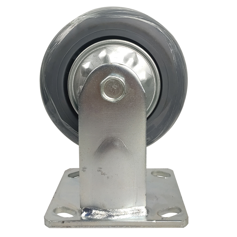 6寸万向轮轮子重型4寸5寸8寸脚轮静音橡胶轮手推车平板车轮子轱辘