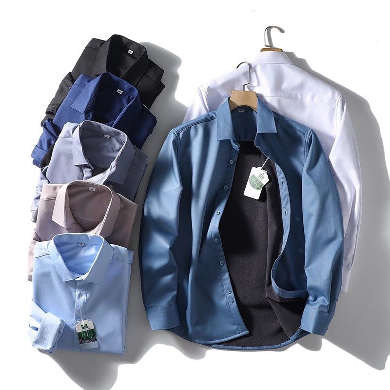 弹力竹纤维!加厚加绒!秋冬厚款保暖商务正装免烫抗皱长袖衬衫男,男装,衬衫,淘宝优惠券,粉丝福利购,淘宝优惠卷