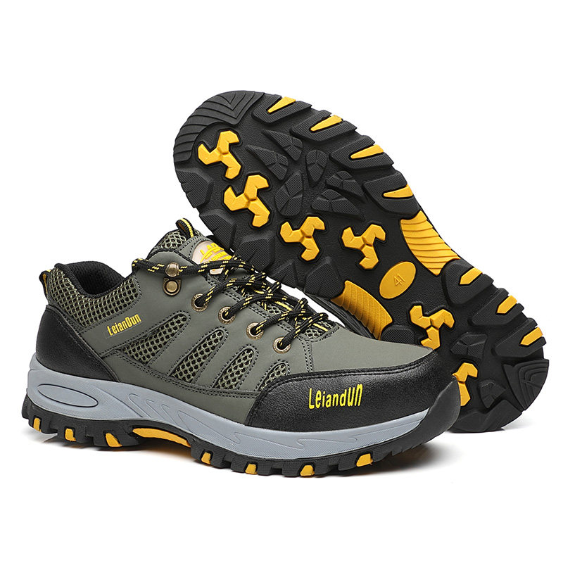 劳保鞋男四季款防砸防刺穿轻便牛筋底耐磨透气工作夏季老保钢板鞋