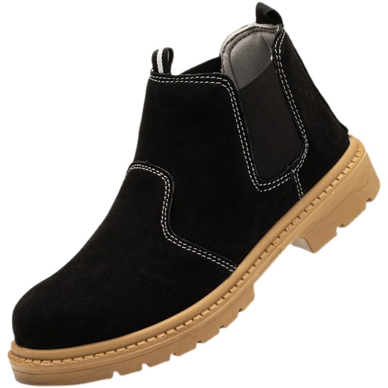 劳保鞋男钢包头防砸防刺穿焊工鞋实心底耐磨工地防护电焊工作鞋