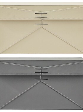 样板间皮革收纳盒摆件高级感衣帽间卧室衣柜储物盒整理盒软装饰品