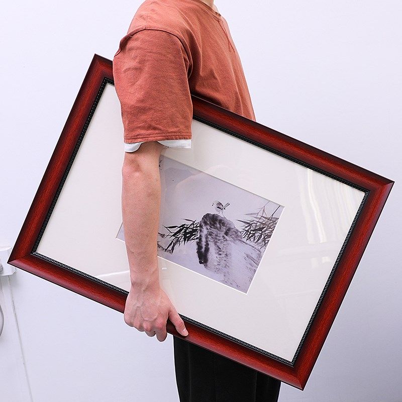 画框定制画展相框挂墙装裱外框寸艺术装饰画配卡纸照片镜框架