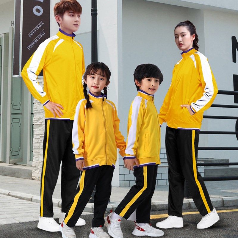 亲子装小学生校服秋冬运动会套装班服订制儿童夏季高中幼儿园园服