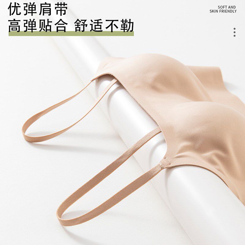 肤色隐形粉底液无痕夏季薄款内衣女美背固定杯2025新款爆款文胸罩