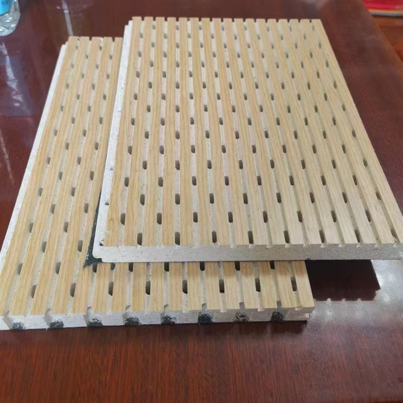 墙面防火阻木质装饰材料复合A穿隔音板木孔级吸音板槽燃陶铝实木