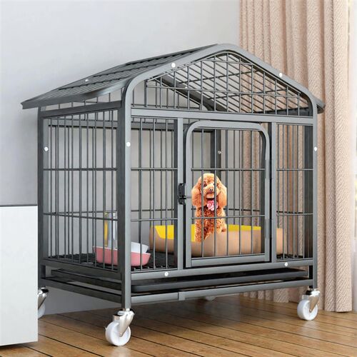 狗笼子小型犬中型犬室内带厕所家用狗窝柯基泰迪大型犬宠物狗围。
