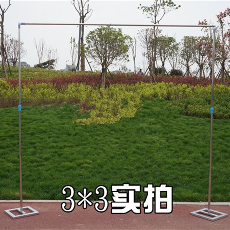 婚庆背景架加厚不锈钢/婚礼纱幔背景杆伸缩架花门路引仪式亭道具