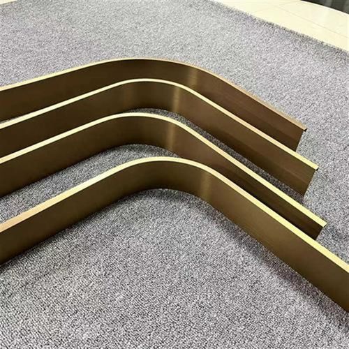 不锈钢圆弧线条吊顶装饰条拱形转角包边条背景墙收边条金属收口条