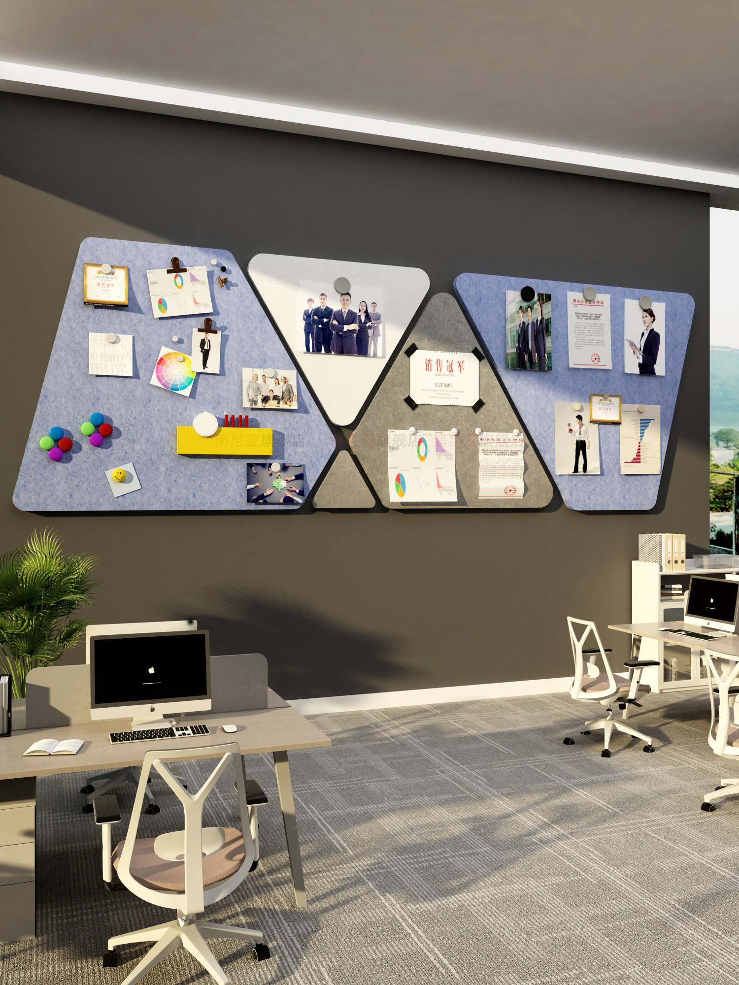 公司企业文化墙办公室墙面装饰氛围布置公告栏员工风采展示毛毡贴,家居饰品,文化墙贴,淘宝优惠券,粉丝福利购,淘宝优惠卷