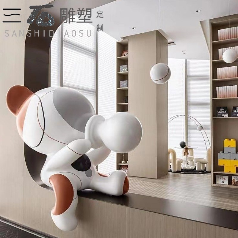 现货速发定制售楼处酒店展厅空间潮玩卡通抽象大型玻璃钢落地雕塑