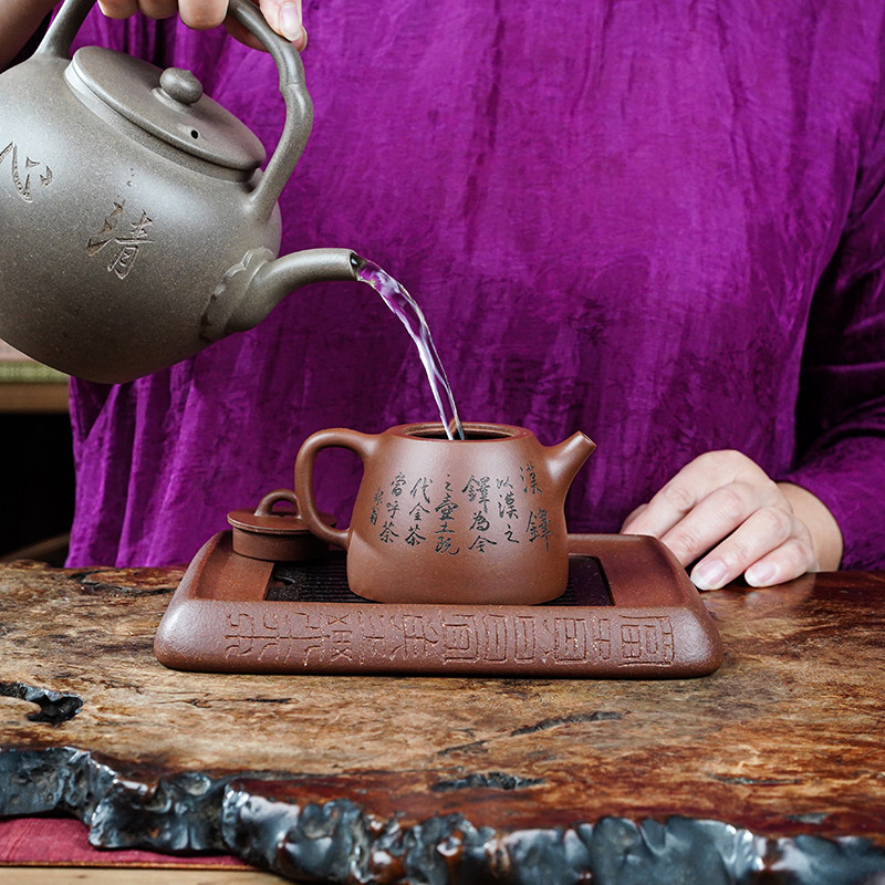 玉成窑文创 张生品定宜兴精美紫砂壶文人汉铎壶套装茶具礼盒装,餐饮具,茶壶,淘宝优惠券,粉丝福利购,淘宝优惠卷