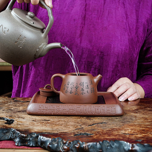 玉成窑文创 张生品定宜兴精美紫砂壶文人汉铎壶套装茶具礼盒装