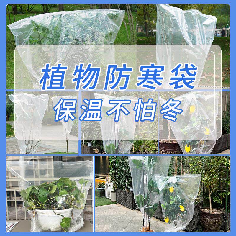 植物防冻保温罩盆栽防尘过冬花卉果树木过冬季透明塑料加厚防寒袋
