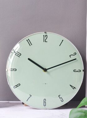 Crystal Nord曲面凸面玻璃钟表挂钟客厅创意白色墙钟北欧静音时钟