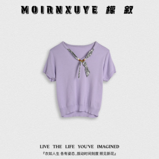 时尚 豫章短袖 檬叙MOIRNXUYE 休闲百搭休闲短袖 甜甜专享